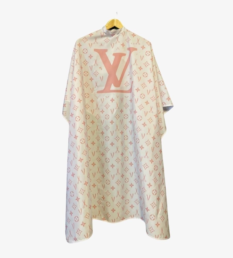 Louis%20Vuitton%20Beyaz%20Pembe%20Penuar%20Saç%20Kesim%20Önlüğü