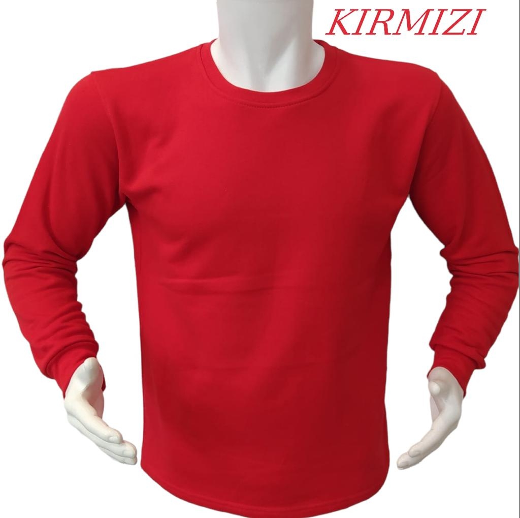 Sıfır%20Yaka%20Uzun%20Kollu%20T-Shirt